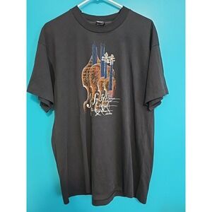 Vtg '88 Fruit Of The Loom Men XL Black Single Stitch Shirt Made USA Violin Cello